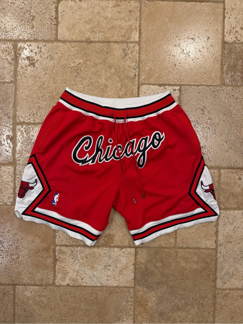 Just Don x Mitchell & Ness NBA Chicago Bulls Red Basketball Shorts